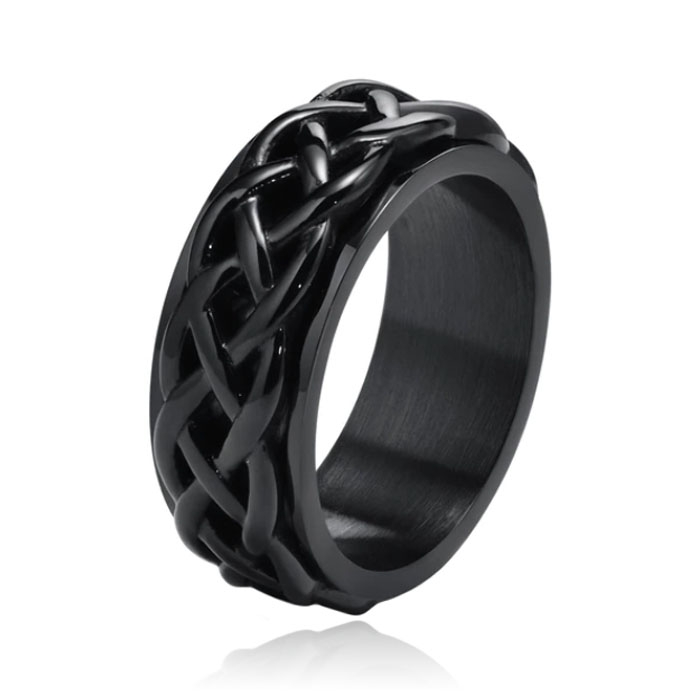 Mendes Ring voor Mannen – Celtic Band Black-19mm