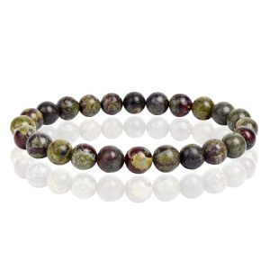 Natuursteen Armband met 8mm Kralen Memphis – Dragon Bloodstone