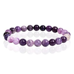 Natuursteen Armband met 8mm Kralen Memphis – Kunsite