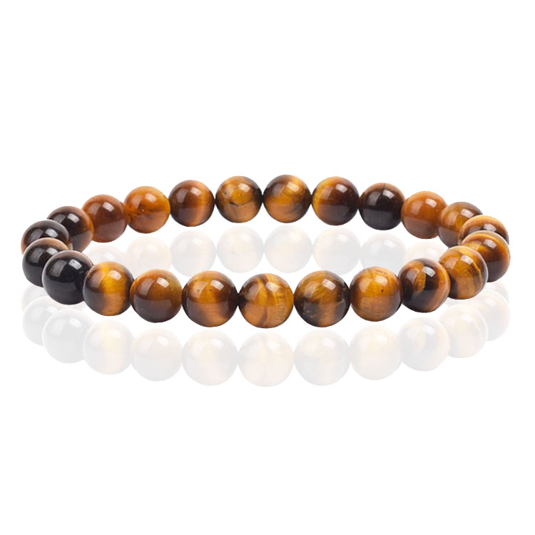 Natuursteen Armband met 8mm Kralen Memphis – Tiger Eye
