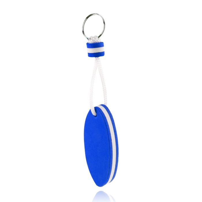 Nautische Stijl Sleutelhanger – Blijft Drijven – Blauw – Label Vorm