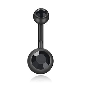 Navelpiercing LGT JWLS – All Black Zirkon