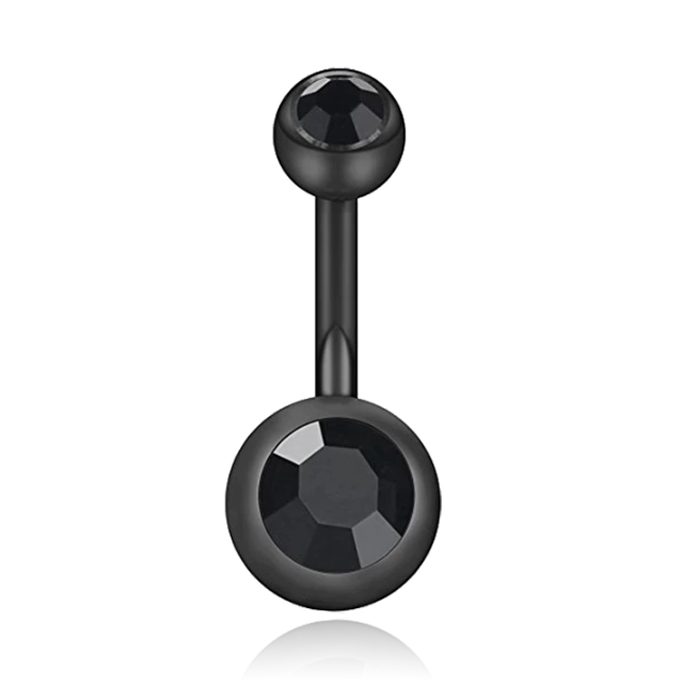 Navelpiercing LGT JWLS – All Black Zirkon