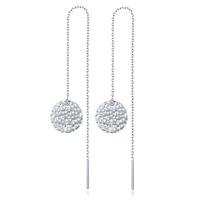 Oorhangers ketting Dames Zilverkleurig met Munt van Edelstaal