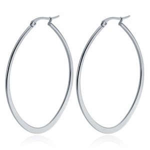 Ovale oorbellen Cilla Jewels Edelstaal Zilverkleurig-30mm