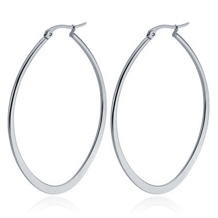 Ovale oorbellen Cilla Jewels Edelstaal Zilverkleurig-40mm