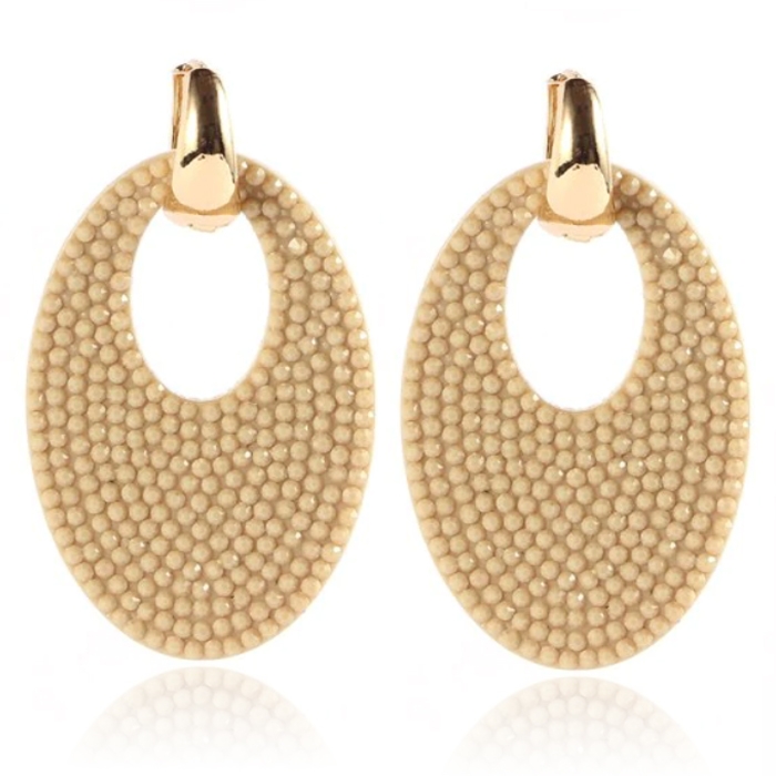 Ovale dames oorbellen Cilla Jewels Champagne Goudkleurig