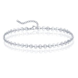 Pailetten Enkelband Solo – Zilver