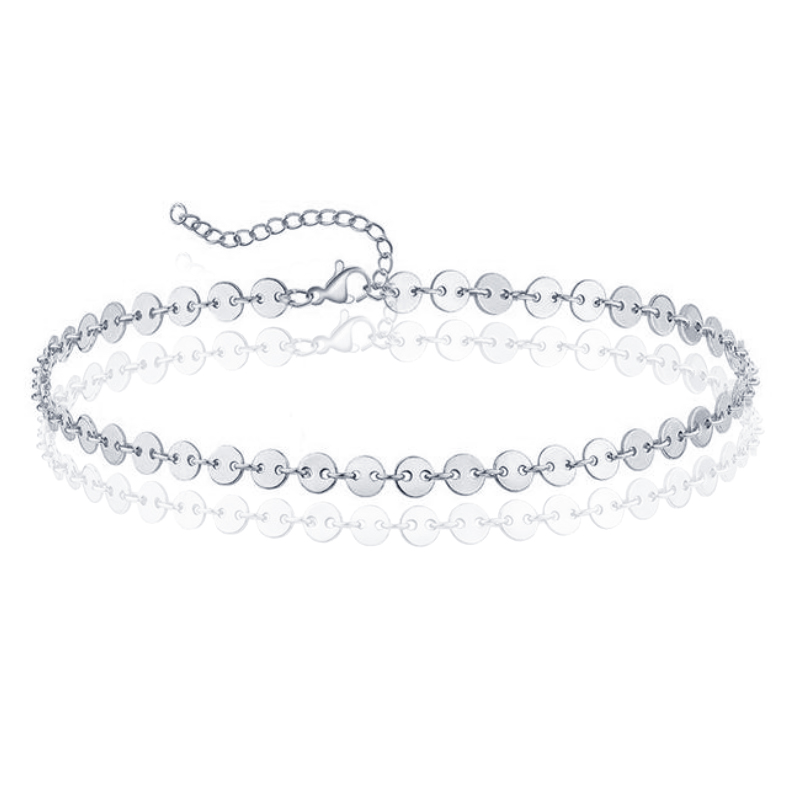 Pailetten Enkelband Solo – Zilver