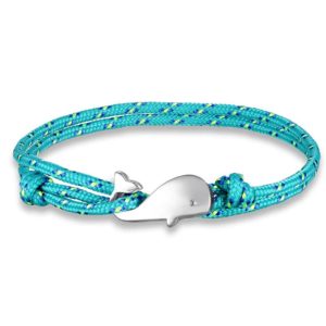 Parachute koord armband LGT Jewels Walvis Anker Turquoise