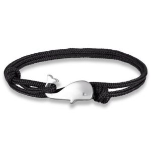 Parachute koord armband LGT Jewels Walvis Anker Zwart