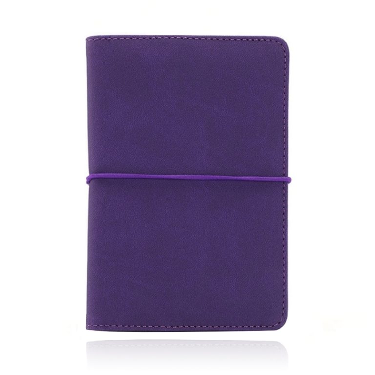 Paspoort Cover met elastiek – PU Leer Paars