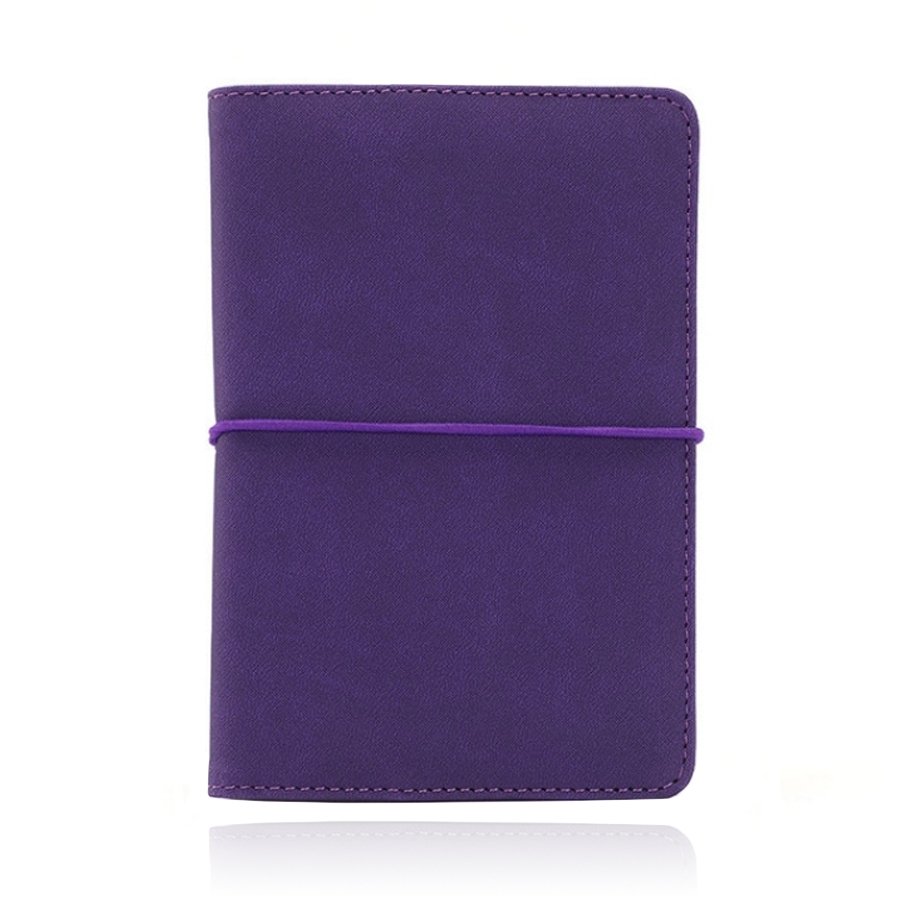 Paspoort Cover met elastiek – PU Leer Paars
