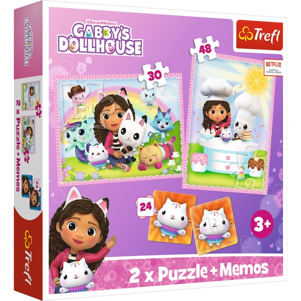 Puzzel Gabby’s Poppenhuis 30 En 48 Stukjes En Memo