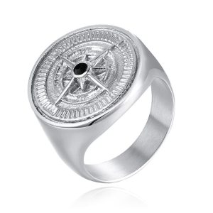 Ring voor Mannen van Mendes Jewelry – Compas Silver-20mm