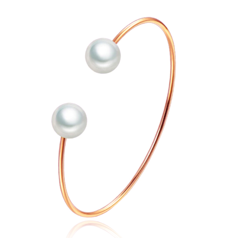 Rose Dames Armband Bangle met Imitatie Parel