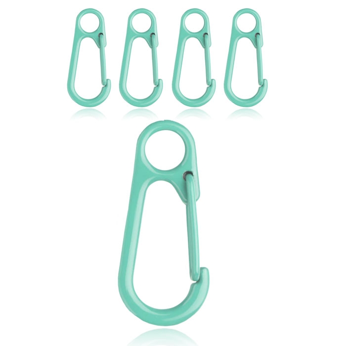 Set van 5 Gekleurde Karabijnhaken – Groen