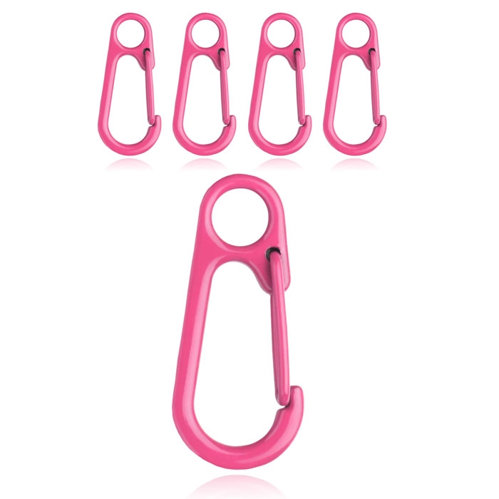 Set van 5 Gekleurde Karabijnhaken – Roze