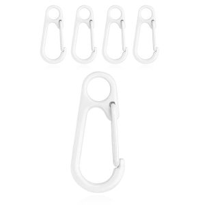 Set van 5 Gekleurde Karabijnhaken – Wit