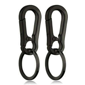 Sleutelhanger Gunmetal Karabijnhaak – Set van 2 stuks