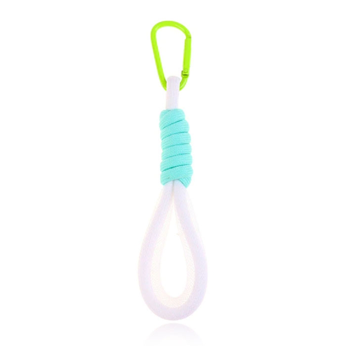 Sleutelhanger/Telefoonkoord met Handige Gesp – Wit & Fel Blauw