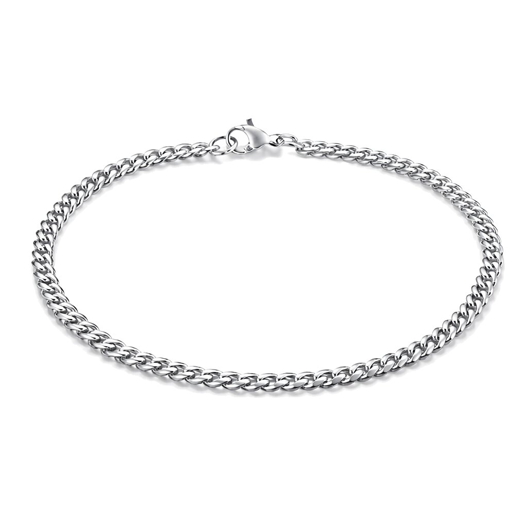 Stalen heren armband LGT JWLS Gourmet schakel Zilverkleurig 3mm-23cm