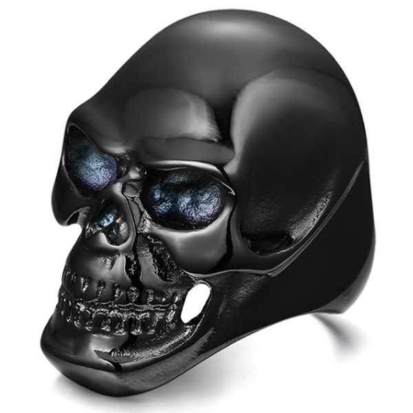 Stalen herenring Skull Black-20mm