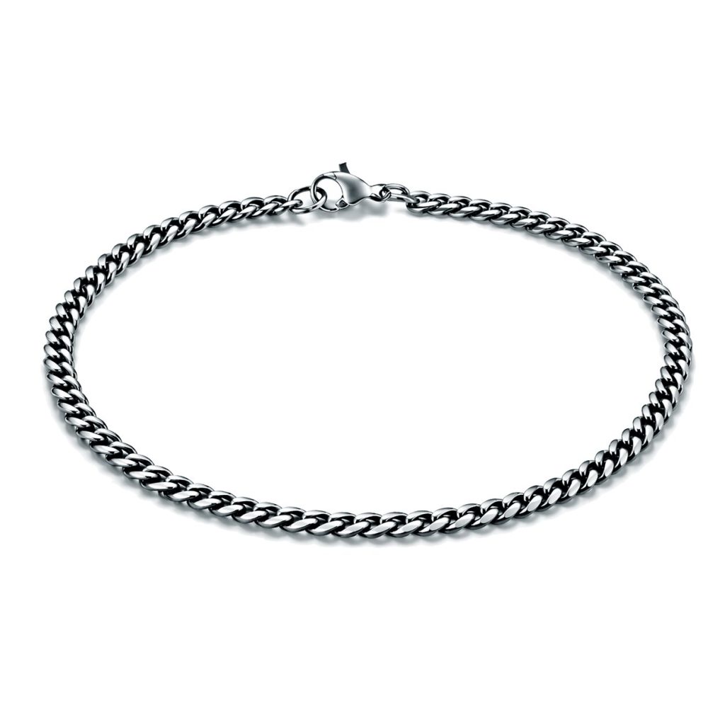 Stalen heren armband LGT JWLS Gourmet schakel Vintage 3mm-21cm