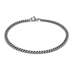 Stalen heren armband LGT JWLS Gourmet schakel Vintage 3mm-21cm