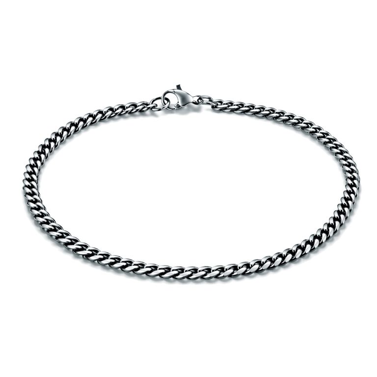 Stalen heren armband LGT JWLS Gourmet schakel Vintage 3mm-21cm