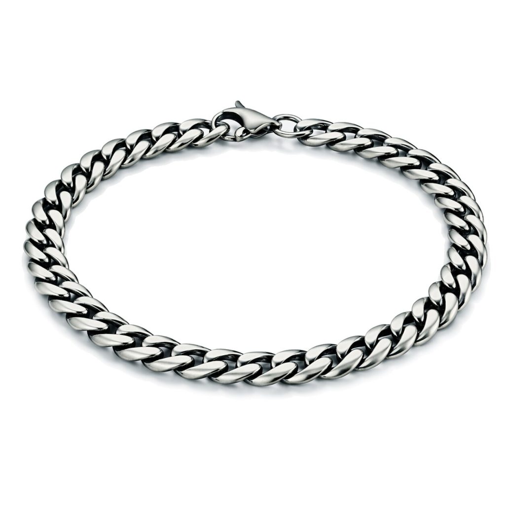 Stalen heren armband LGT JWLS Gourmet schakel Vintage 5mm-21cm