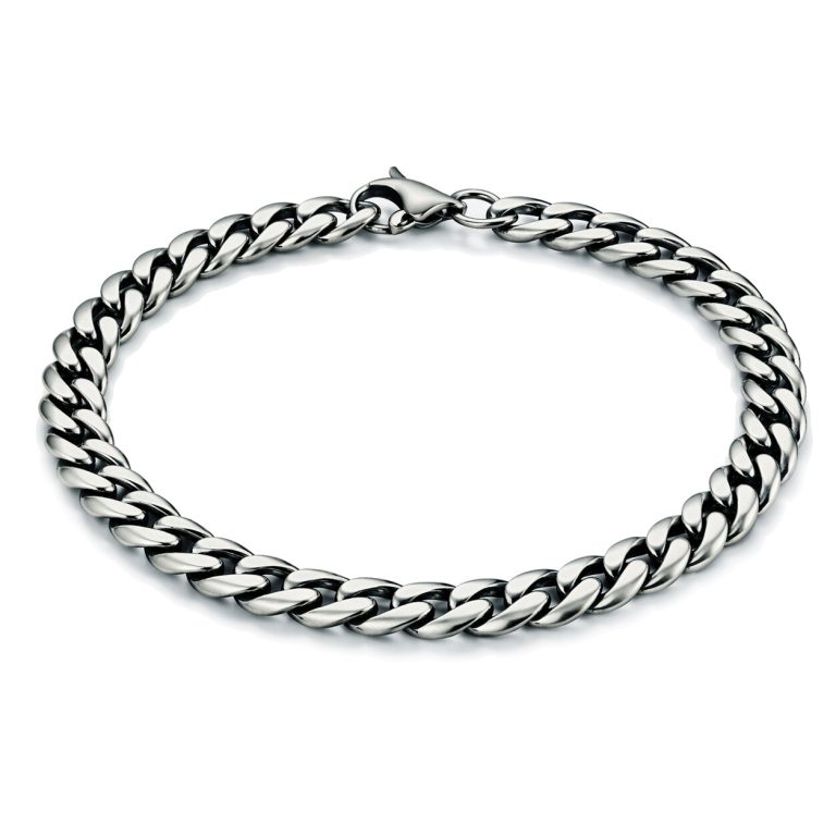 Stalen heren armband LGT JWLS Gourmet schakel Vintage 5mm-23cm