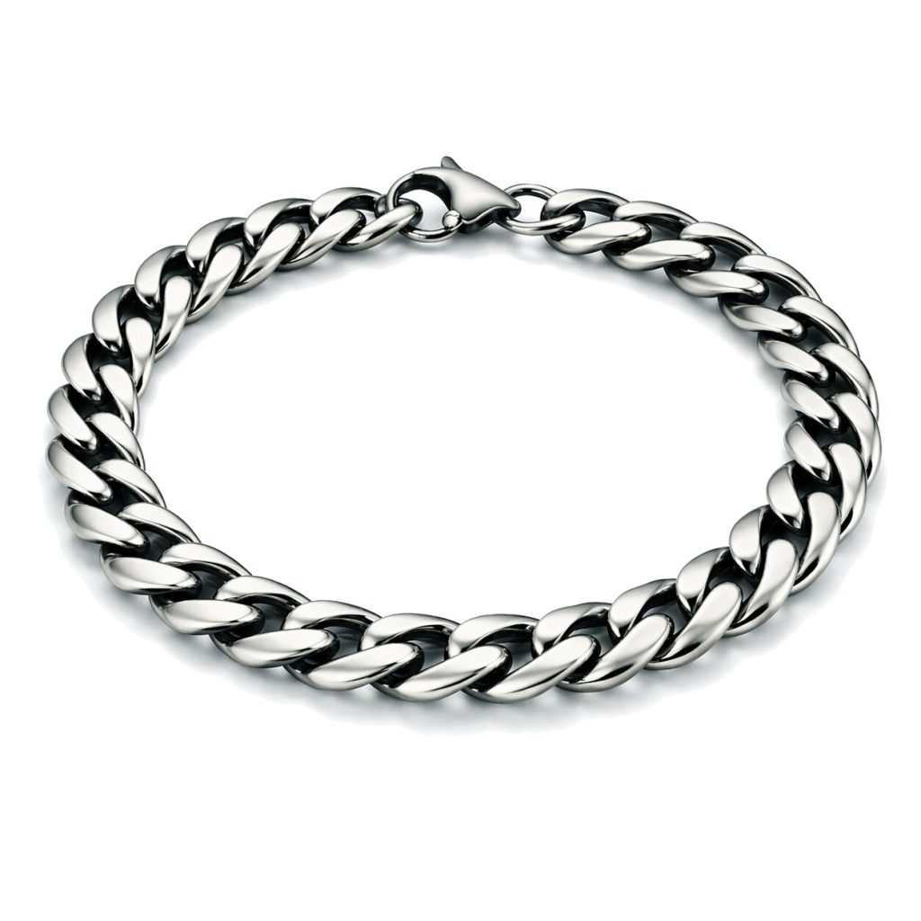 Stalen heren armband LGT JWLS Gourmet schakel Vintage 7mm-21cm
