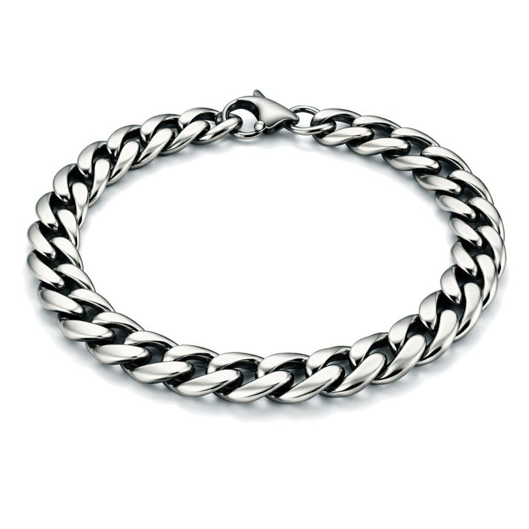 Stalen heren armband LGT JWLS Gourmet schakel Vintage 7mm-21cm