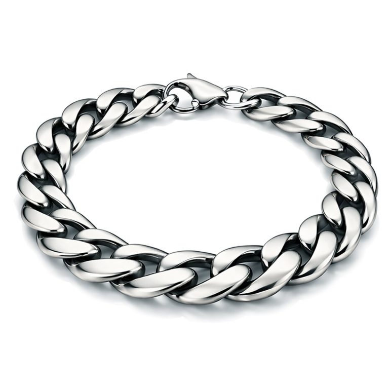 Stalen heren armband LGT JWLS Gourmette schakel Vintage 11mm-23cm