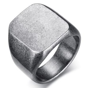 Stalen zegelring van Mendes Used Look-21.5mm
