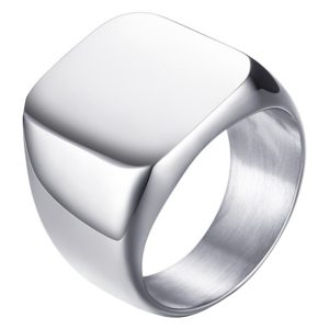 Stalen zegelring van Mendes Zilverkleurig-21.5mm