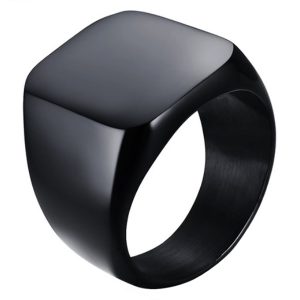 Stalen zegelring van Mendes Zwart-19mm