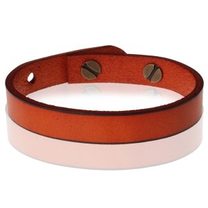 Stone Valley leren armband Verstelbaar Heren Bruin