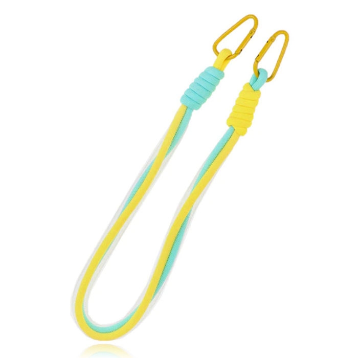Telefoonkoord 75cm – Fel geel & Blauw
