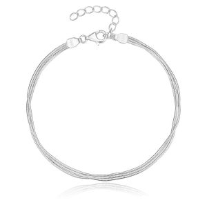 Tijdloze Elenza Zilveren Armband met Verfijnde Ketting – Elegante Polsdecoratie voor Dames