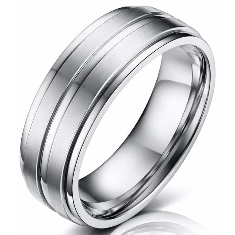 Titanium heren ring Zilver 8mm-17mm