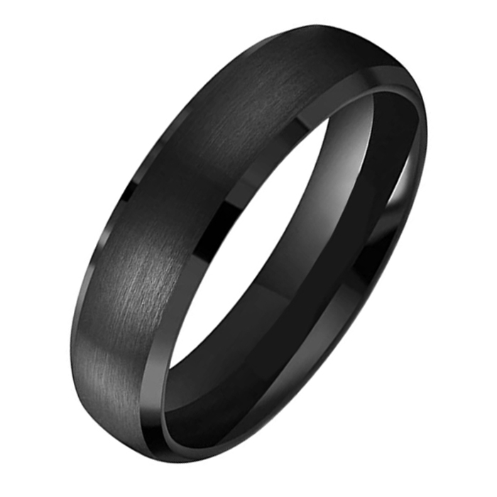 Tom Jaxon heren ring Wolfraam Mat Zwart 6mm-21.5mm