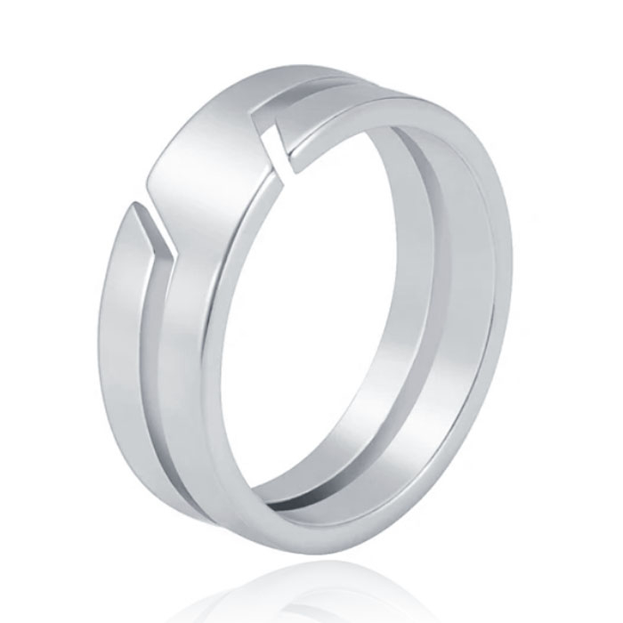 Trendy LGT JWLS Zilveren RVS Ring voor Heren – Stijlvol en Duurzaam-19mm