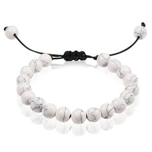 Verstelbare kralen armband Memphis Howliet Natuursteen 8mm