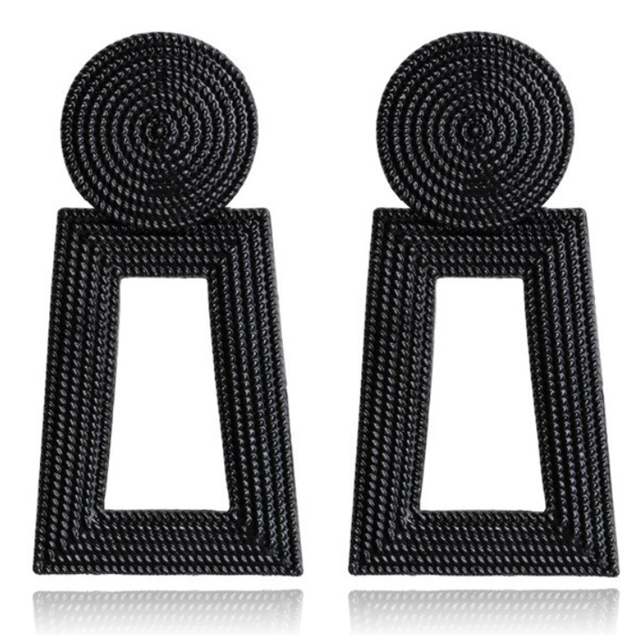 Vintage Oorhangers Cilla – Black