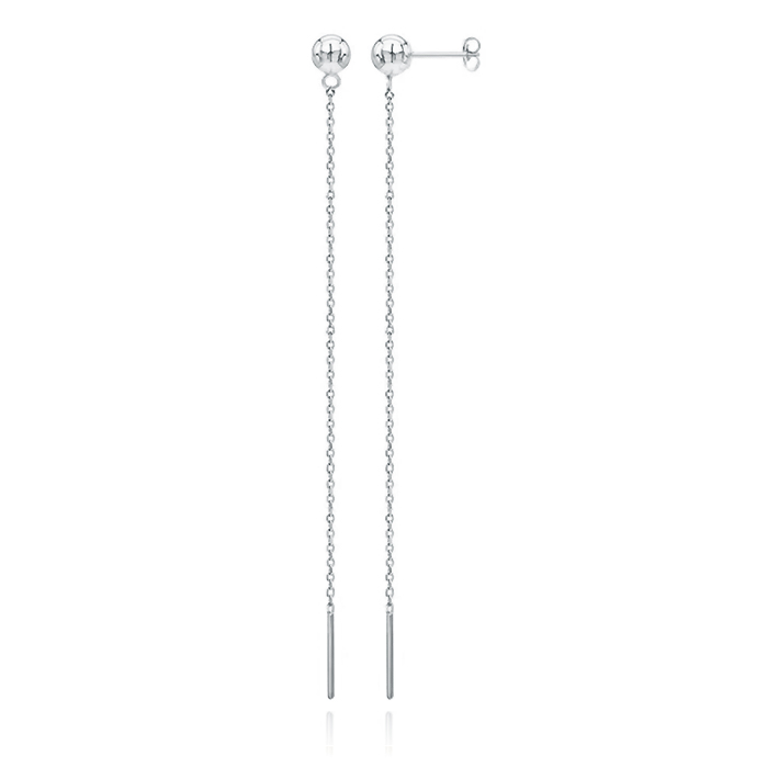 Zilverkleurige Ketting Oorbellen Dames van Edelstaal – 130mm