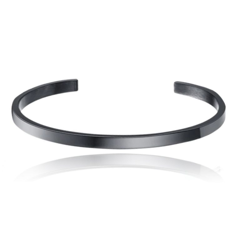 Zwarte Damesarmband van Edelstaal