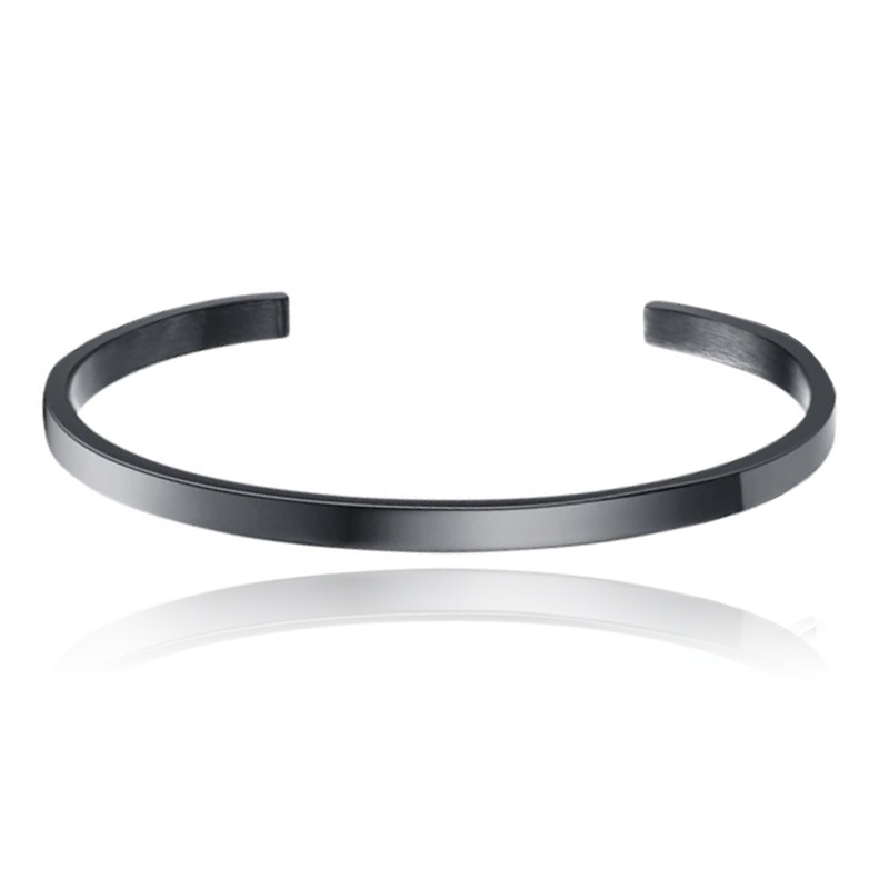 Zwarte Damesarmband van Edelstaal