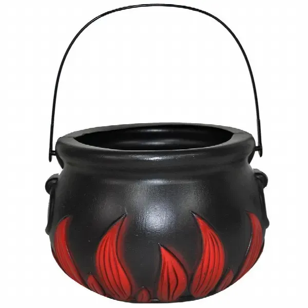Decoratie heksenketel/kookpot zwart – 18 cm – Halloween versiering